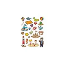 Apli - 3 feuilles gommettes plage