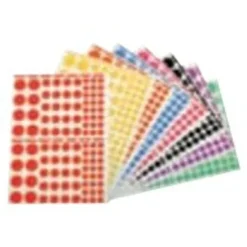 Apli - 10 feuilles gommettes rondes - coloris assortis
