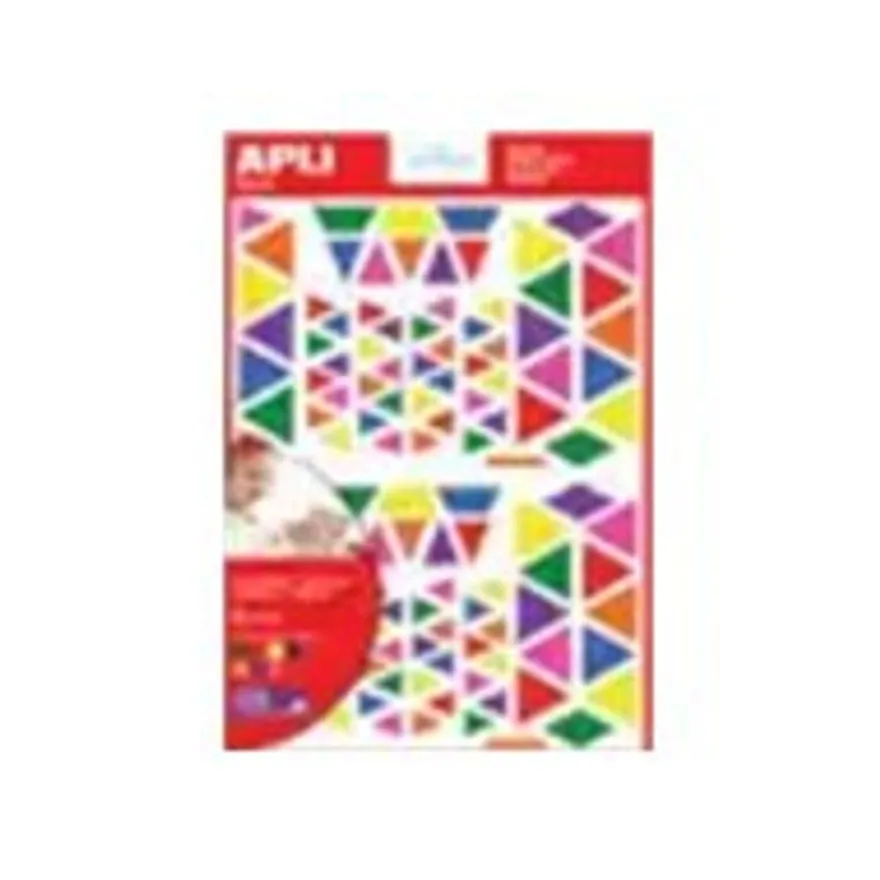 Apli - 720 gommettes triangles - coloris assortis