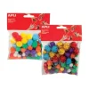 Apli - 78 pompons - coloris assortis brillants