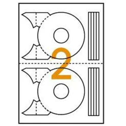 Apli - 40 Étiquettes CD/DVD photo mat