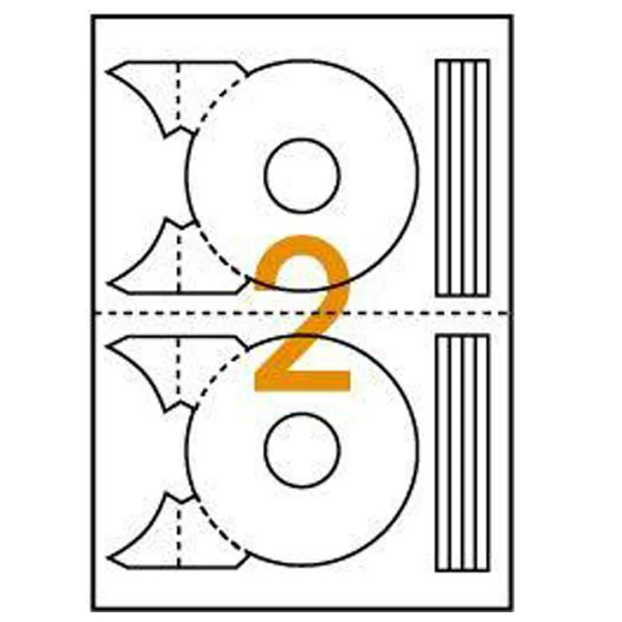 Apli - 40 Étiquettes CD/DVD photo mat
