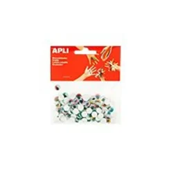 Apli - 100 yeux mobiles adhésifs - coloris assortis