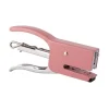 APLI - Agrafeuse tenaille rose corail - Métal, 50 agrafes