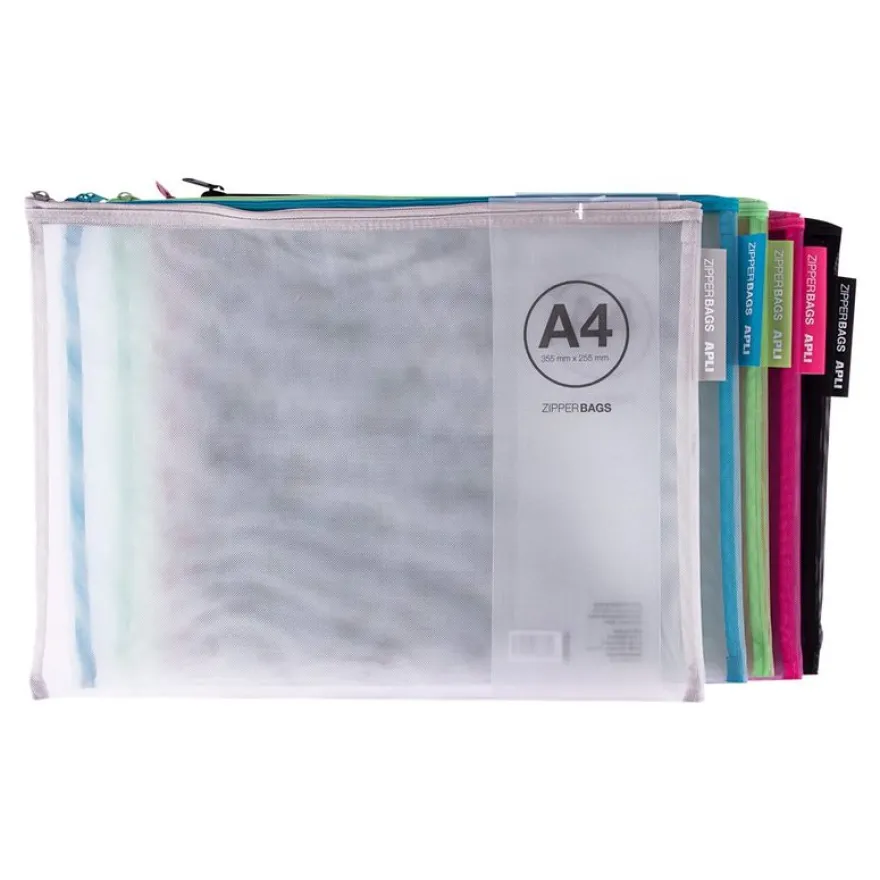 APLI - Sac - A4 - nylon - disponible en différents coloris