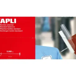 Apli Agipa - 5000 attaches fines 50 mm - pour pistolet d'étiquetage textile