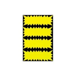 Apli Agipa - 400 cartons flash fluo - jaune - 3,5 x 9 cm