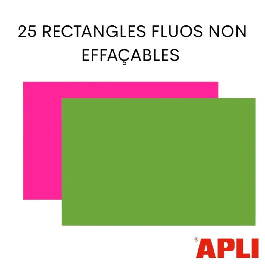 Apli Agipa - 25 cartons fluos - 40 x 60 cm - vert/rose