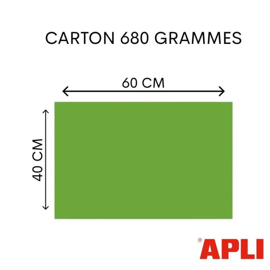 Apli Agipa - 25 cartons fluos - 40 x 60 cm - vert/rose