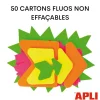 Apli Agipa - 50 Cartons fluos découpés - diamètre 19 cm - jaune, vert, orange, rose