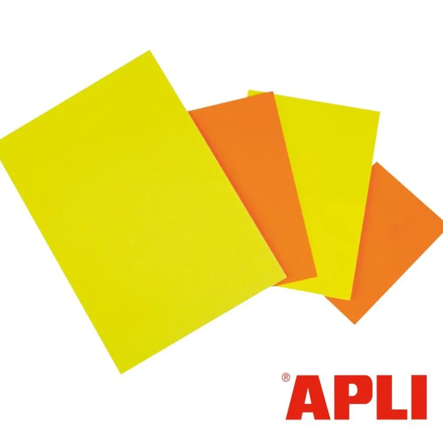 Apli Agipa - 10 cartons fluo effaçables - A4 - 780 g/m²