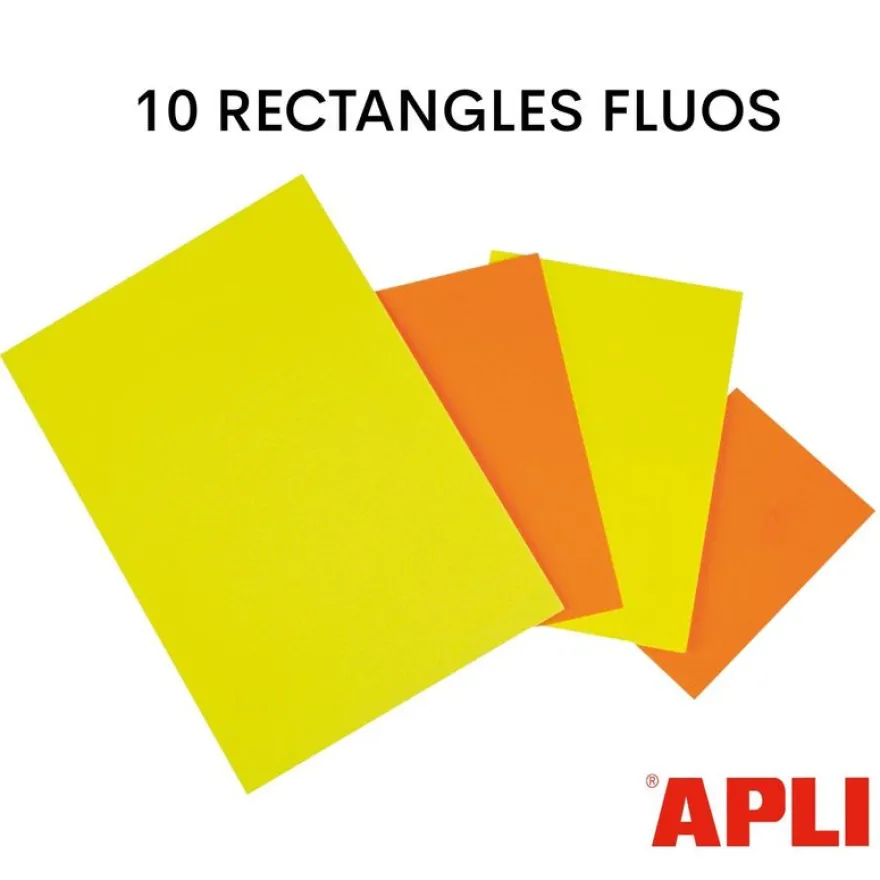 Apli Agipa - 10 cartons fluo effaçables - A4 - 780 g/m²