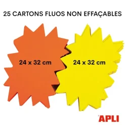 Apli Agipa - 25 éclatés fluo - jaune/orange - 24 x 32 cm