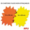 Apli Agipa - 25 éclatés fluo - jaune/orange - 16 x 24 cm