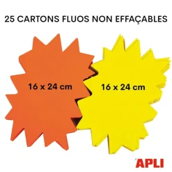 Apli Agipa - 25 éclatés fluo - jaune/orange - 16 x 24 cm