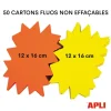 Apli Agipa - 50 éclatés fluo - jaune/orange - 12 x 16 cm