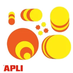 Apli Agipa - 25 disques fluos - diamètre 19 cm - jaune/orange
