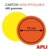 Apli Agipa - 25 disques fluos - diamètre 19 cm - jaune/orange