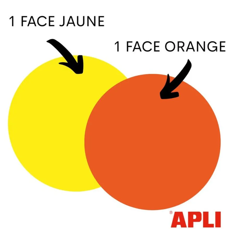 Apli Agipa - 25 disques fluos - diamètre 19 cm - jaune/orange