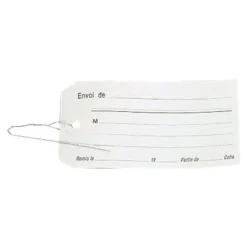 Apli Agipa - 1000 Etiquettes américaines avec fil de fer - 5,7 x 12 cm - crème