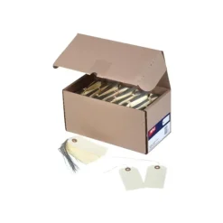 Apli Agipa - 1000 Etiquettes américaines avec fil de fer - 8 x 3,8 cm - crème