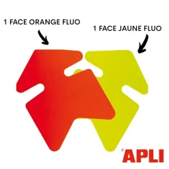 Apli Agipa - 50 flèches fluo non effaçables - jaune/orange - 6 x 9 cm