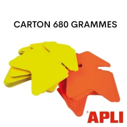 Apli Agipa - 50 flèches fluo non effaçables - jaune/orange - 6 x 9 cm