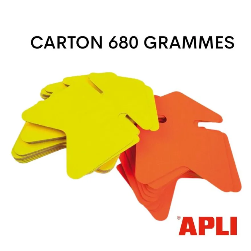 Apli Agipa - 25 flèches fluo non effaçables - jaune/orange - 24 x 32 cm