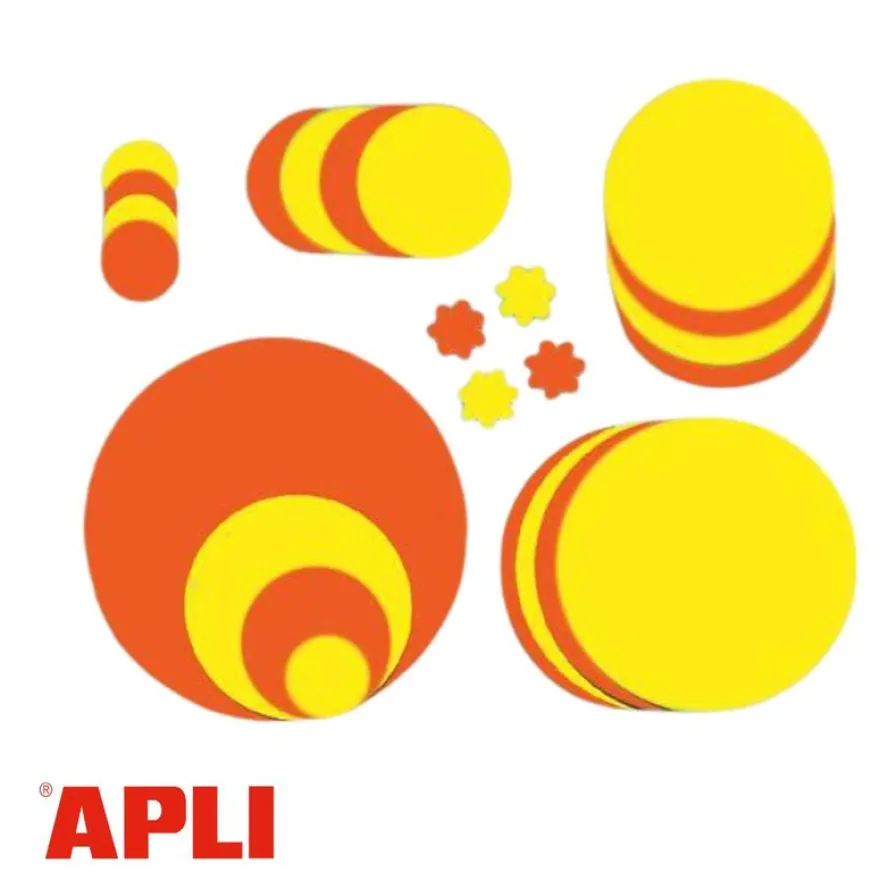 Apli Agipa - 50 flèches fluo non effaçables - jaune/orange - 12 x 16 cm