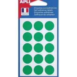Apli Agipa - 90 Pastilles adhésives - vert - diamètre 19 mm - réf 111965
