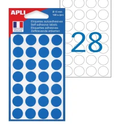 Apli Agipa - 168 Pastilles adhésives - bleu - diamètre 15 mm - réf 111842