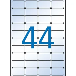 Apli Agipa - 440 Étiquettes adhésives transparentes - 48,5 x 25,4 mm - Impression jet d'encre - coins arrondis - réf 10050