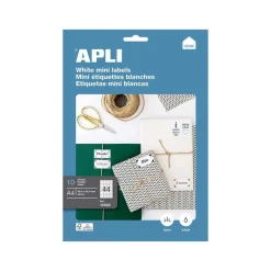 Apli Agipa - 440 Étiquettes adhésives blanches multi-usages - 48,5 x 25,4 mm - coins droits - réf 12925