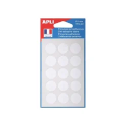 Apli Agipa - 105 Étiquettes blanches rondes - diamètre 19 mm - réf 111830