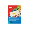 Apli Agipa - 100 Étiquettes jaunes - adhésif permanent - A4 (210 x 297 mm) - coins droits - réf 119041