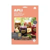 Apli Agipa - 180 Étiquettes ovales kraft - 63,5 x 42,3 mm - réf 17378