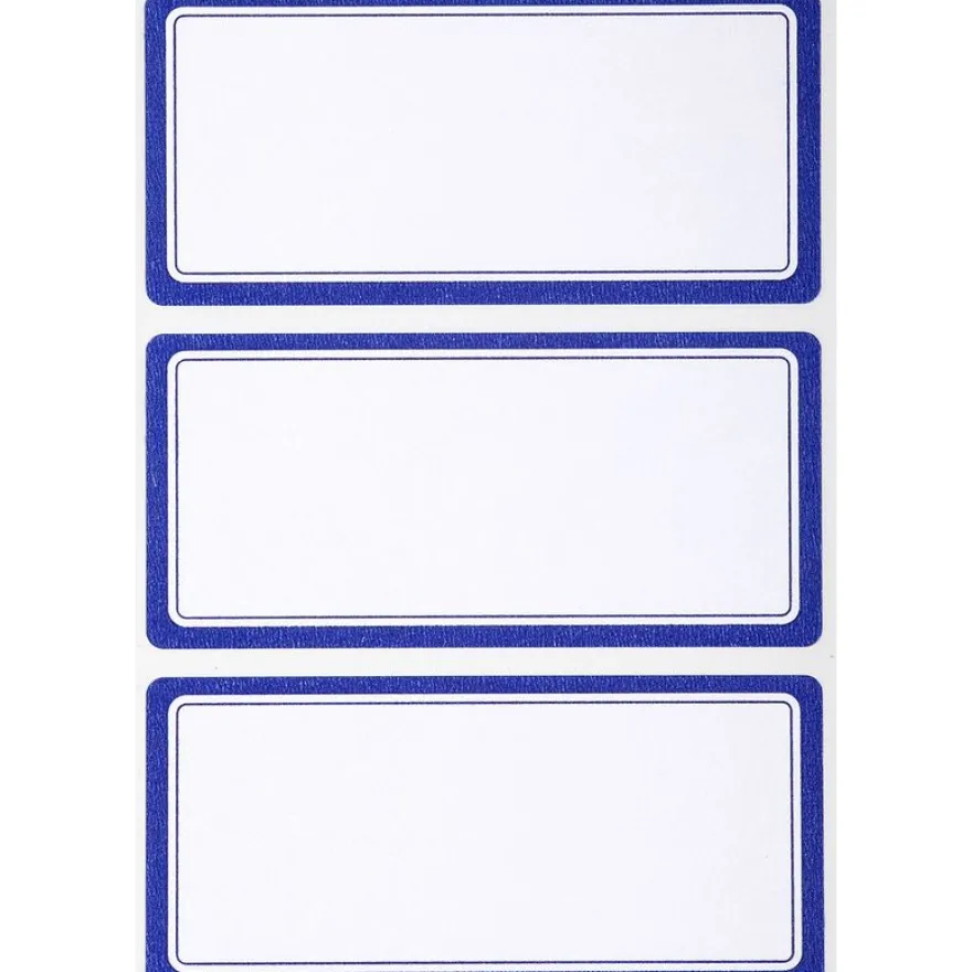 Apli Agipa - 24 Étiquettes scolaires cadre bleu - 34 x 75 mm - réf 111951