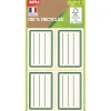 Apli Agipa - 32 Étiquettes scolaires 100% recyclées cadre et lignes verts - 36 x 56 mm - réf 101343