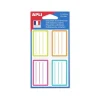 Apli Agipa - 24 Étiquettes scolaires cadre et lignes couleurs peps - 36 x 56 mm - réf 102674