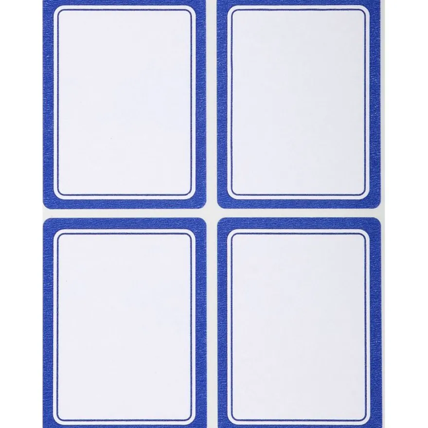 Apli Agipa - 32 Étiquettes scolaires cadre bleu - 38 x 50 mm - réf 111961