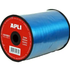 Apli Agipa - Bolduc lisse - ruban d'emballage 7 mm x 500 m - bleu