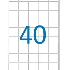 Apli Agipa - Etui A5 - 640 Étiquettes blanches multi-usages - 24 x 24 mm - coins arrondis - réf 114088