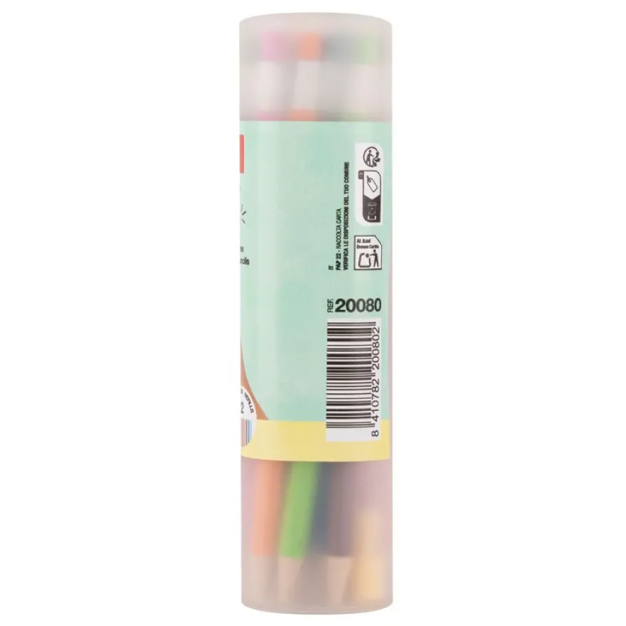 APLI Color Click - Étui de 12 porte-mines multicouleurs avec capuchons numérotés - taille-crayon et recharges.