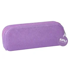 Apli Glitter - Trousse rectangulaire 1 compartiment - silicone - disponible dans différentes couleurs