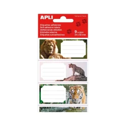 Apli Jungle - 9 Étiquettes scolaires - 36 x 81 mm