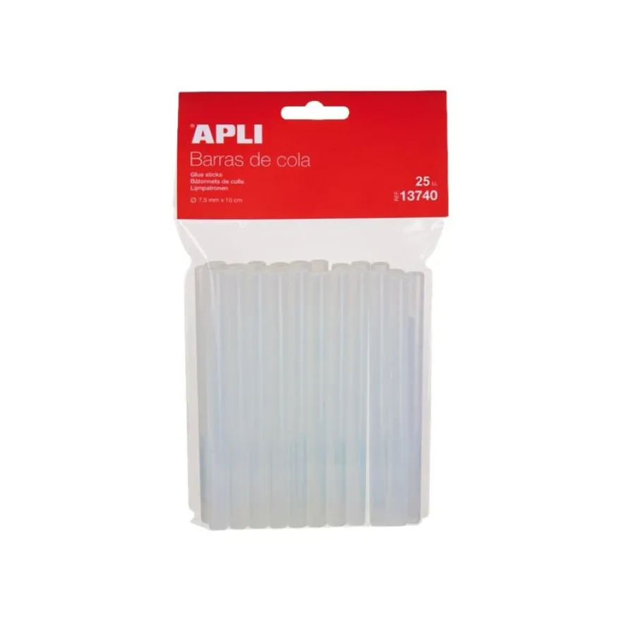 APLI kids - 25 bâtons de colle pour pistolet à colle - transparent