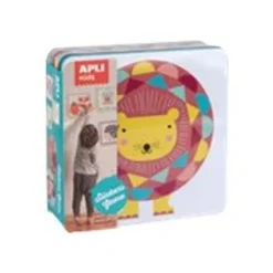 Apli Kids - Boîte métallique jeu de gommettes - lion