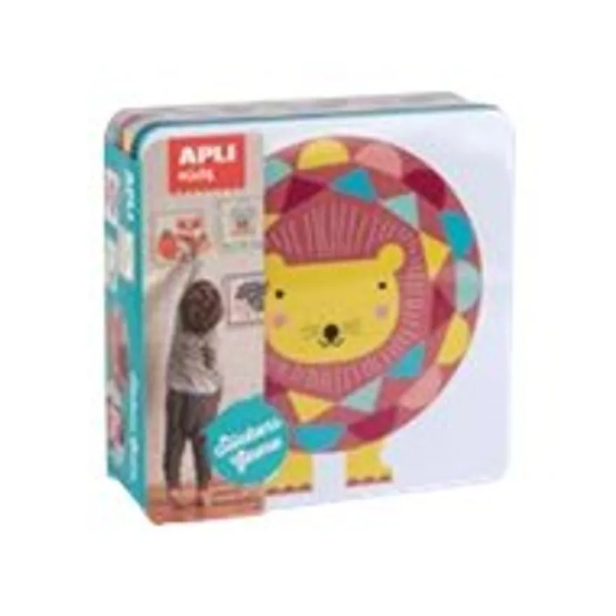 Apli Kids - Boîte métallique jeu de gommettes - lion