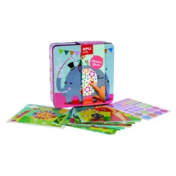 Apli Kids - Boîte métallique jeu de gommettes - éléphant