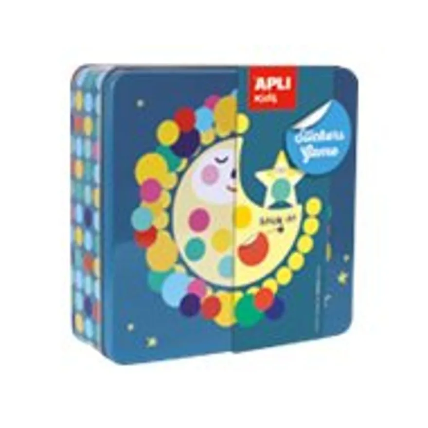 Apli Kids - Boîte métallique jeu de gommettes - Lune